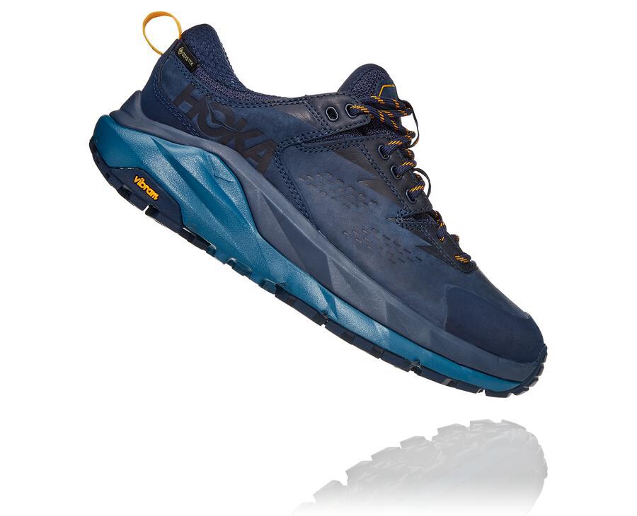 Tenis Trail Hoka One One Feminino Azul Marinho - Kaha Baixo Gore-Tex - 019-AZLKFX